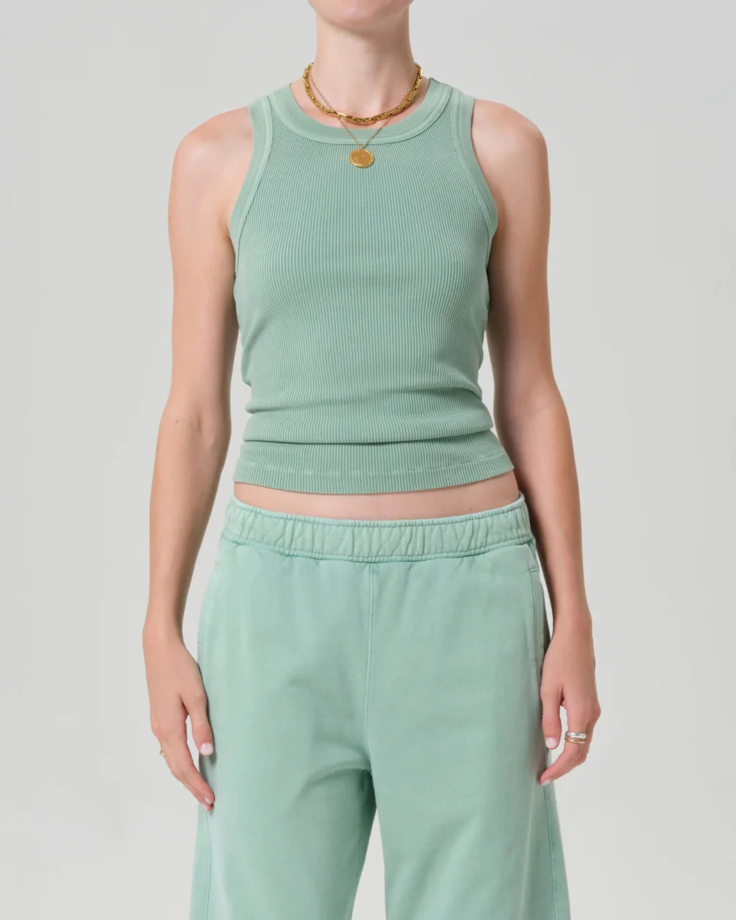 Isabel Rib Tank in Cadet