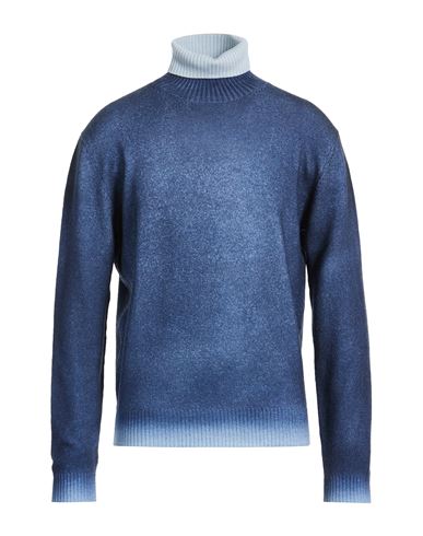 Man Turtleneck Navy Size 38 Merino Wool