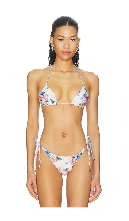 Agua Bendita Lolita Teens Ivy Bikini Top in White. - M also in
