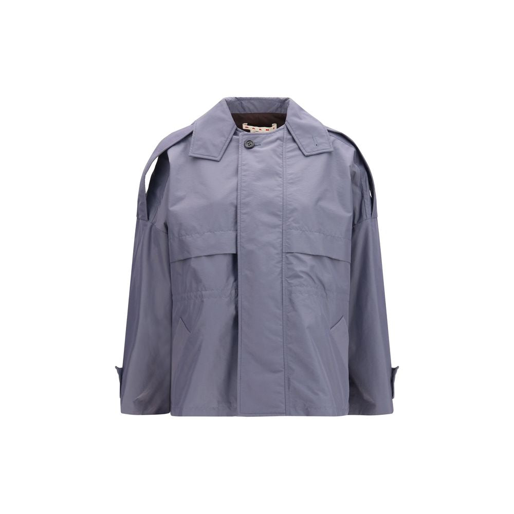 Water-Repellent Nylon-Blend Jacket — Gray