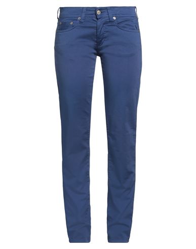 Woman Pants Blue Size 31 Cotton, Elastane