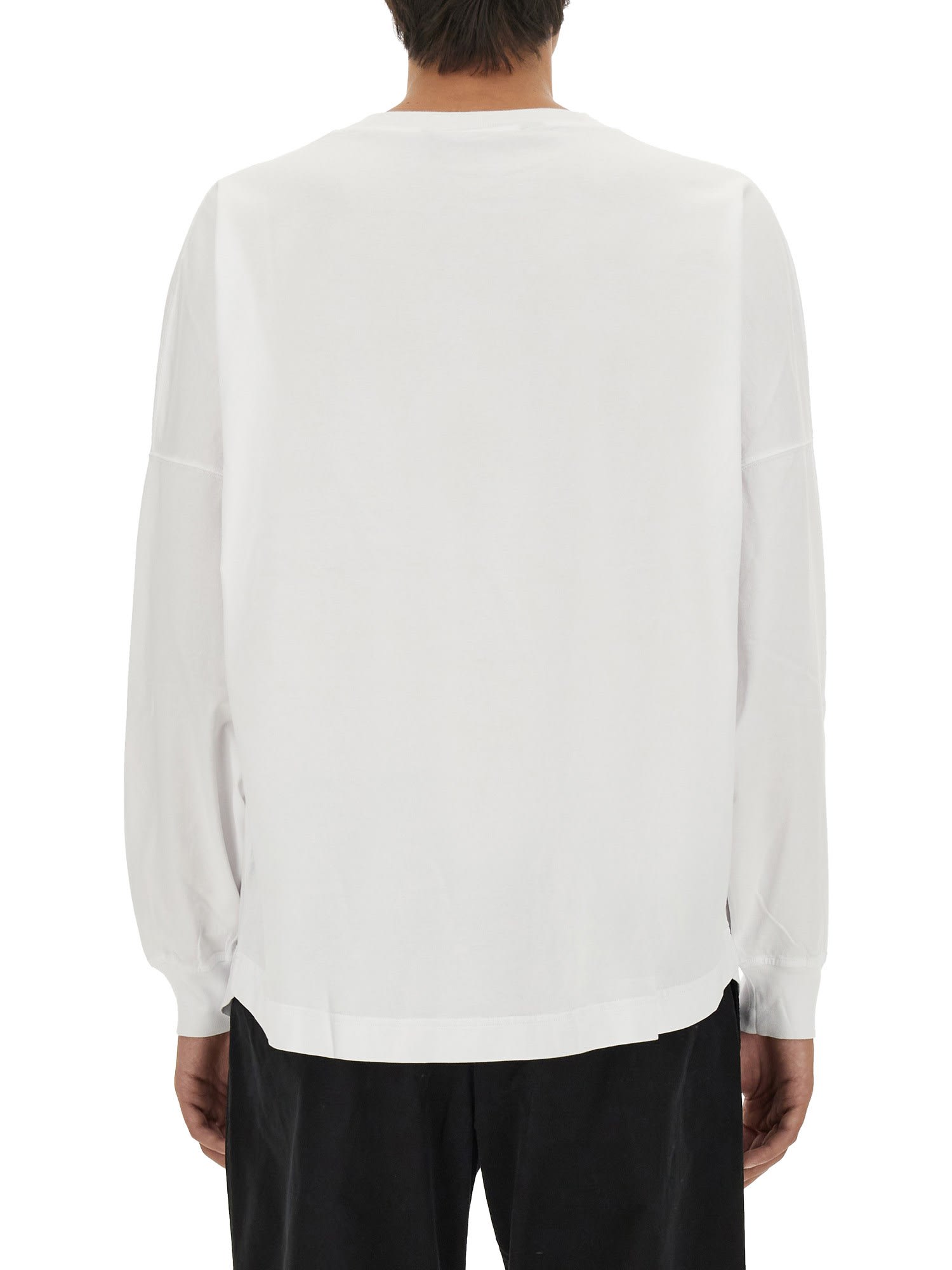 Embroidered-logo long-sleeve T-shirt - White