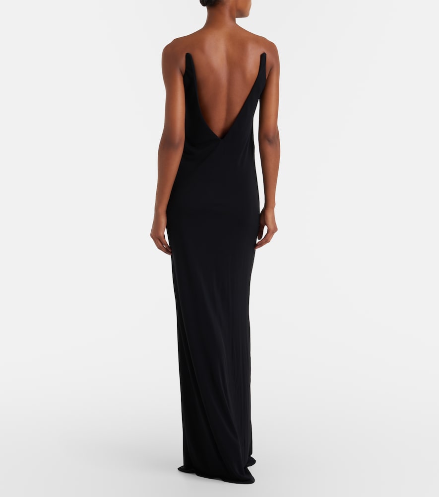 Impossible crêpe jersey gown