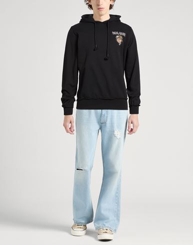 Man Sweatshirt Black Size S Cotton