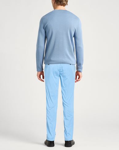 Man Pants Azure Size 34 Cotton, Silk, Elastane