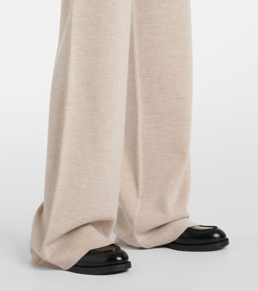 Wilma knitted wool wide-leg pants