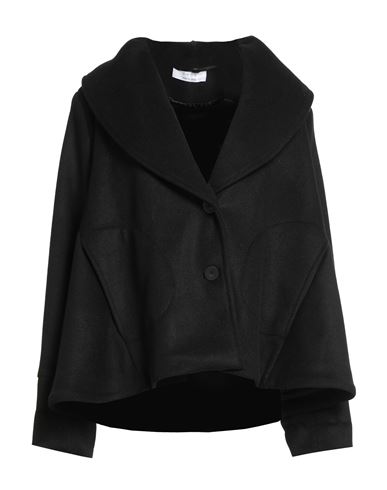Woman Coat Black Size S Polyester, Viscose