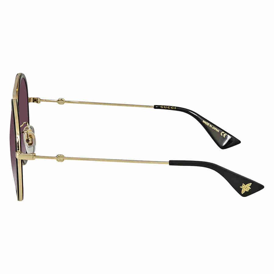 Grey Gradient Round Ladies Sunglasses GG0061S 001