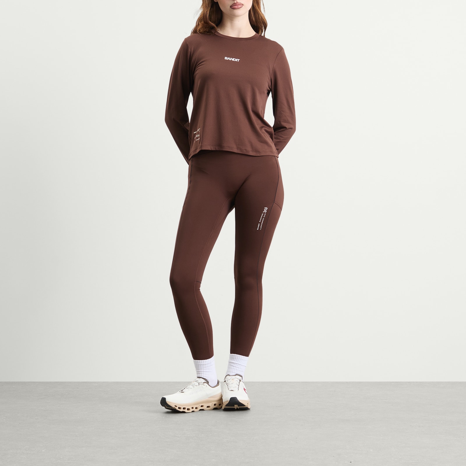 Women's Micromesh™ Long Sleeve Relaxed Women’S T-Shirt Cacao
