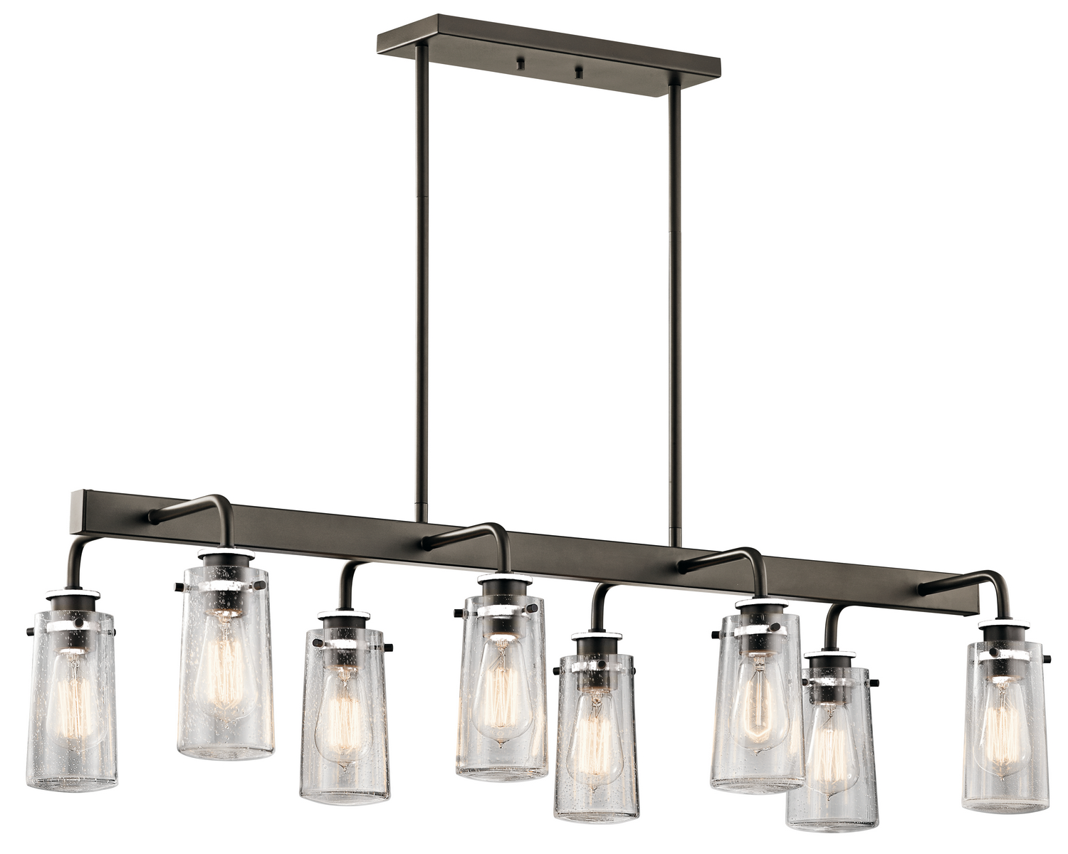 Braelyn 8-Light Linear Chandelier in Olde Bronze