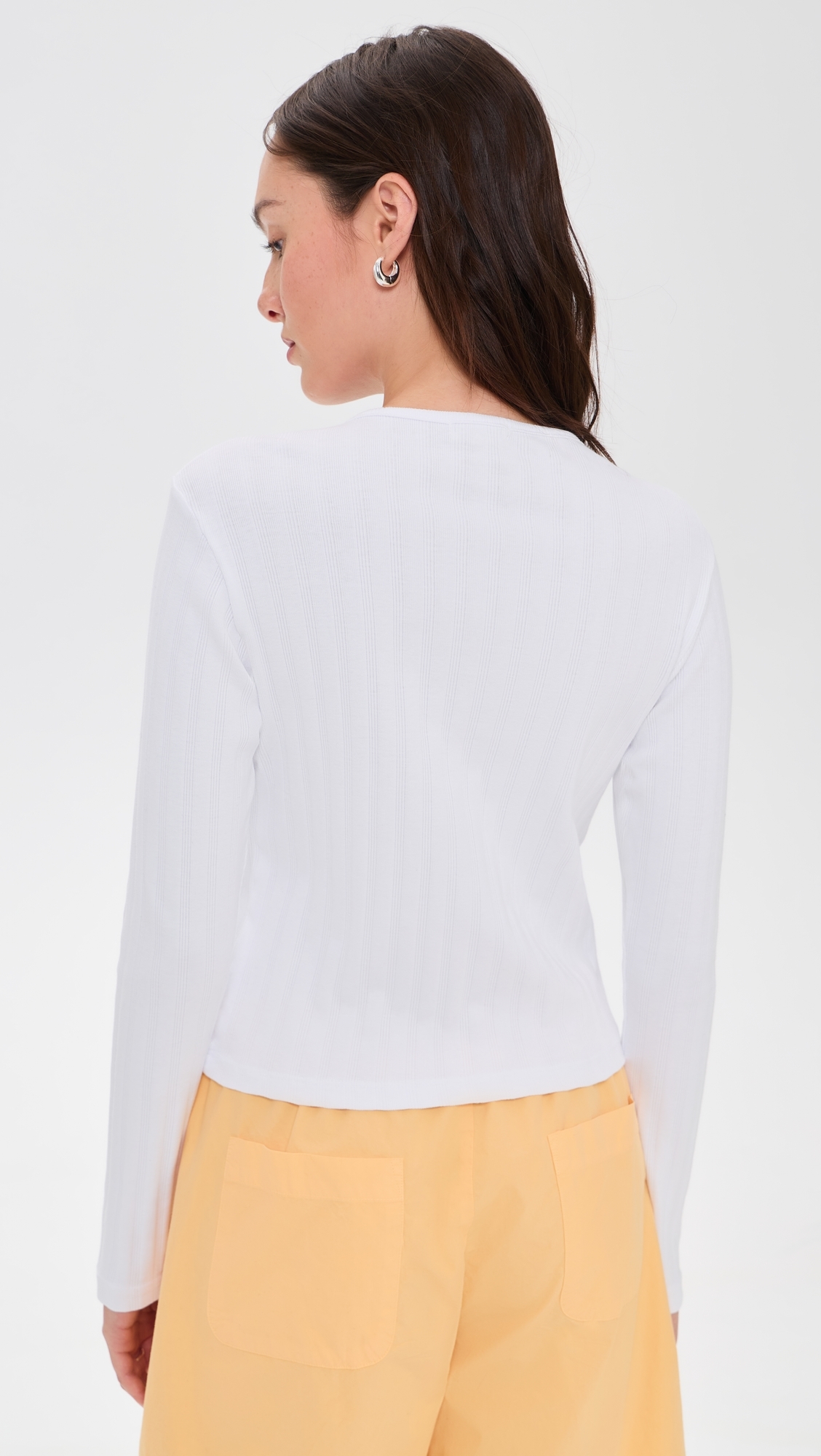 The Varied Rib Cardigan Powder