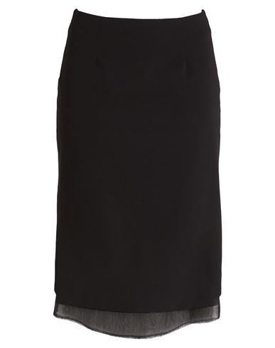 Woman Midi skirt Black Size 8 Polyester, Viscose, Wool, Elastane