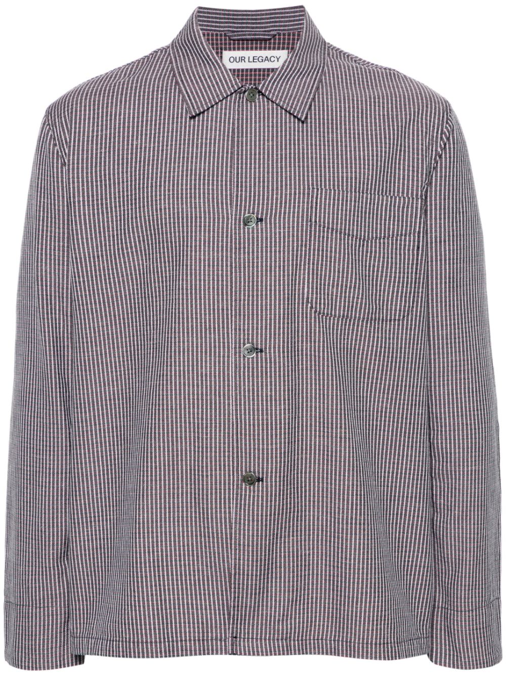 Box checked shirt - Black