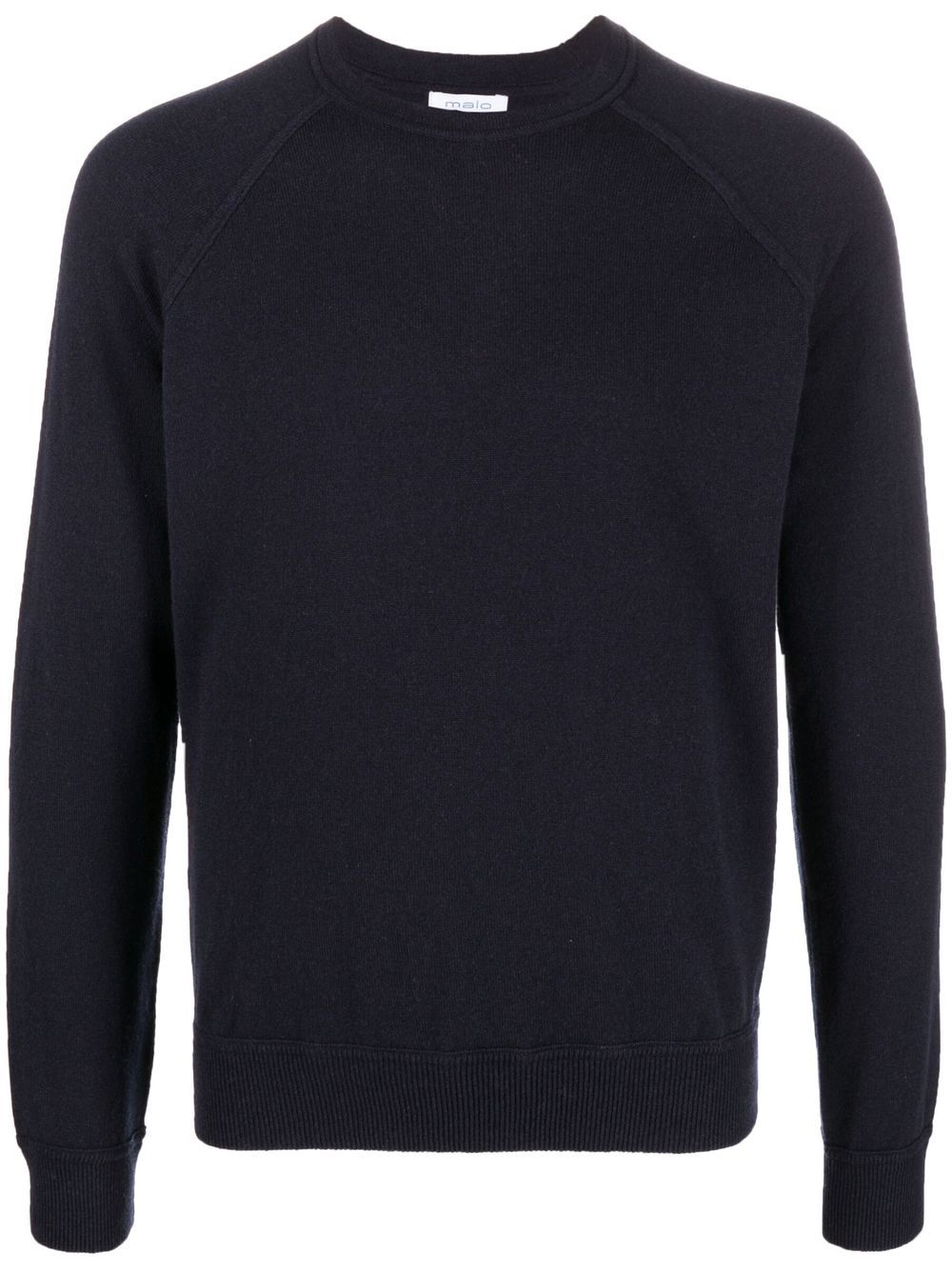 Raglan-sleeve cashmere jumper - Blue