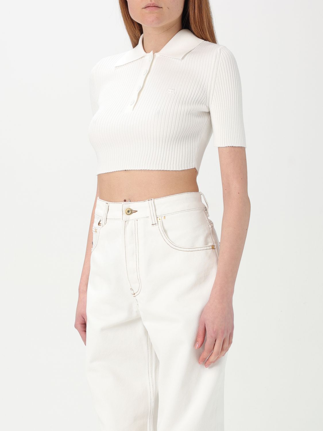 Polo Shirt COURRÈGES Woman color White