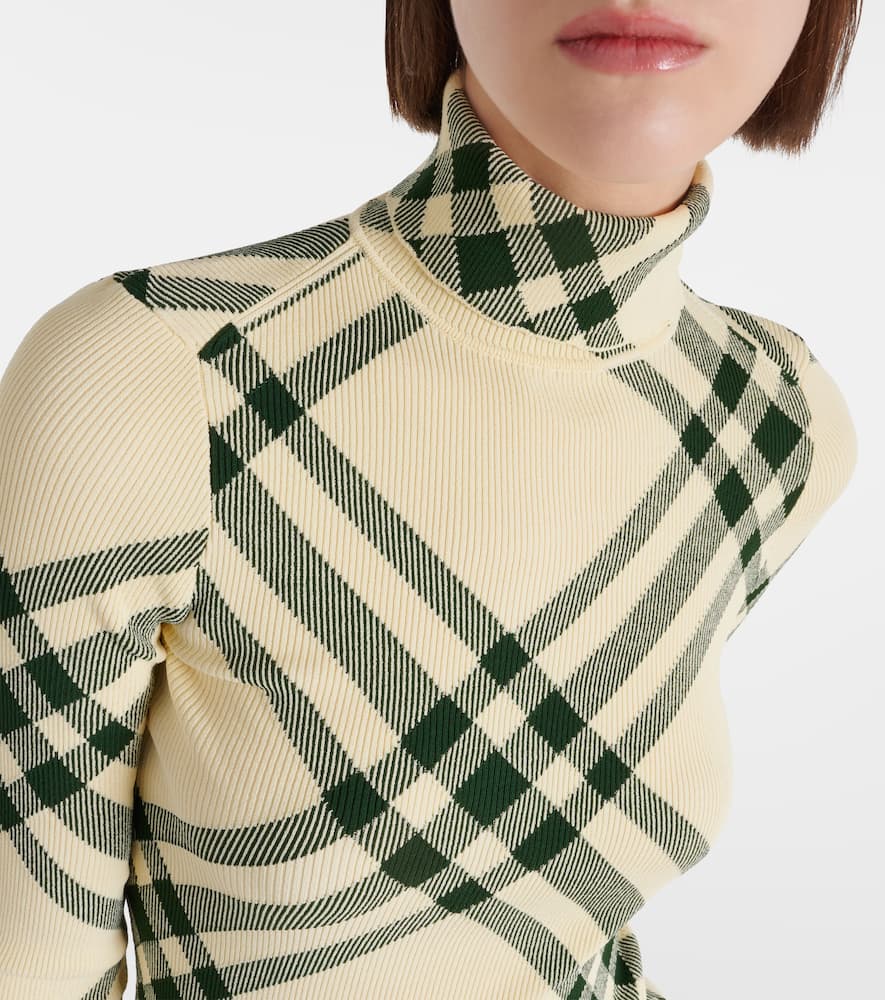 Check turtleneck sweater