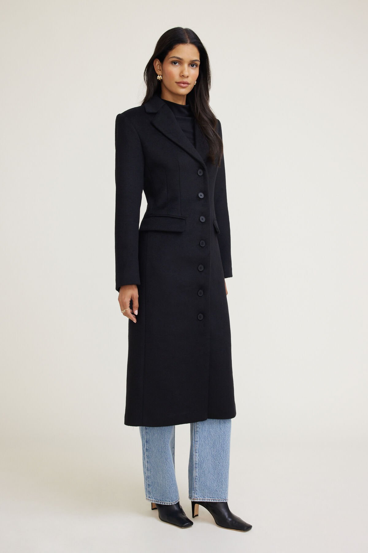 Cinched Wool Coat