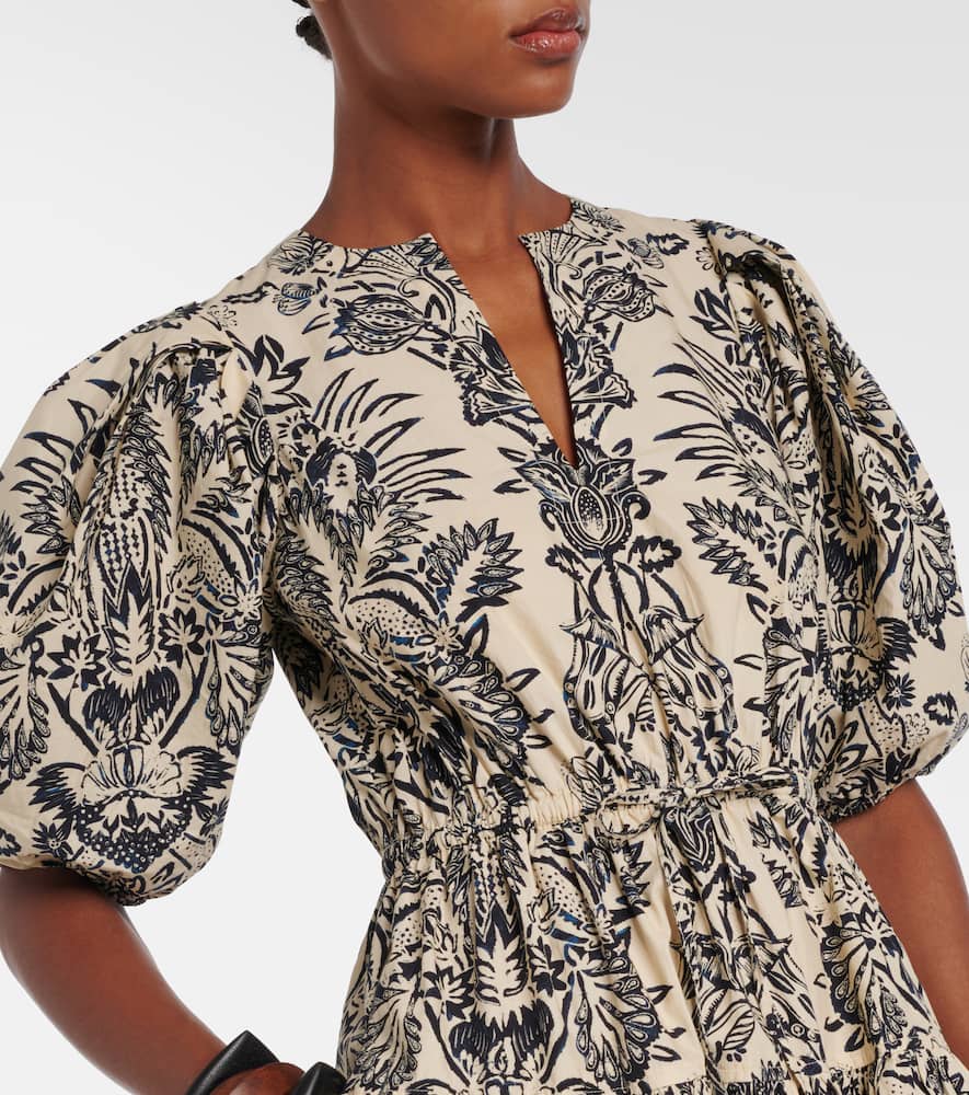 Harriet printed cotton poplin midi dress