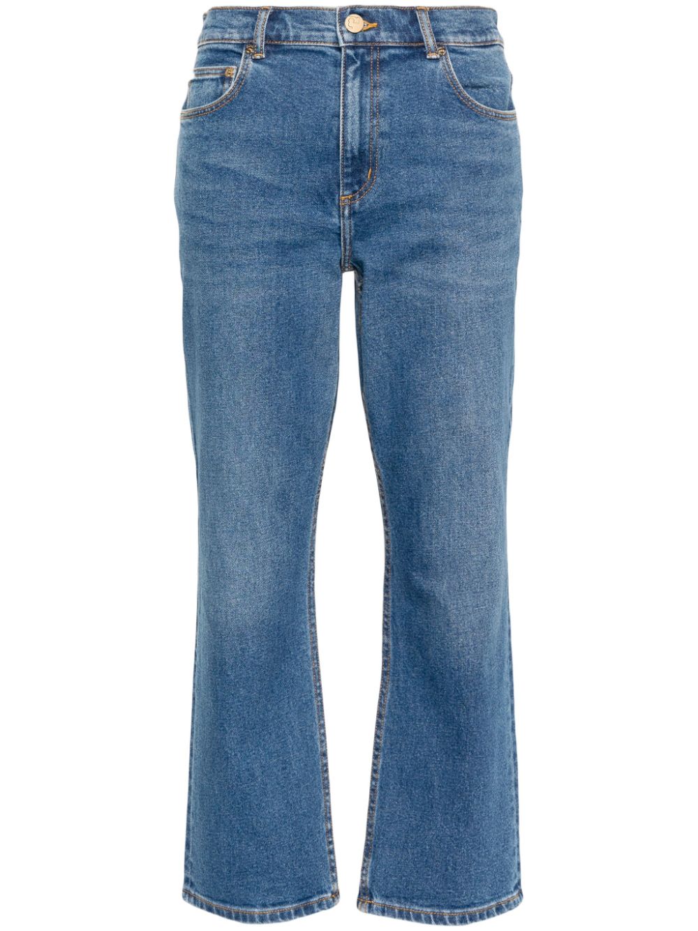 Flared cropped-leg jeans - Blue
