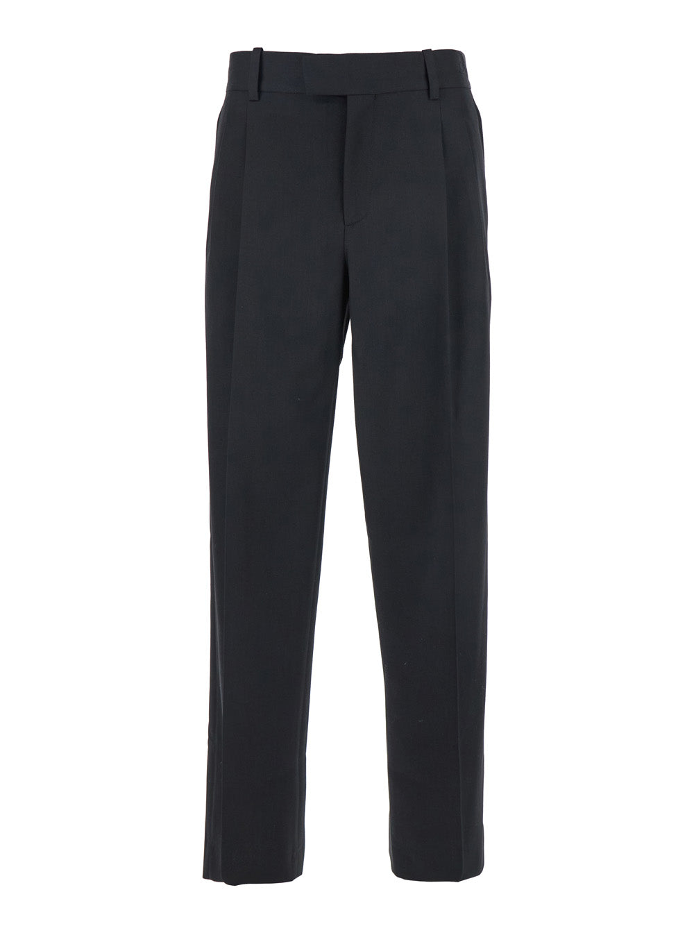 Wool Blend Trousers — Black