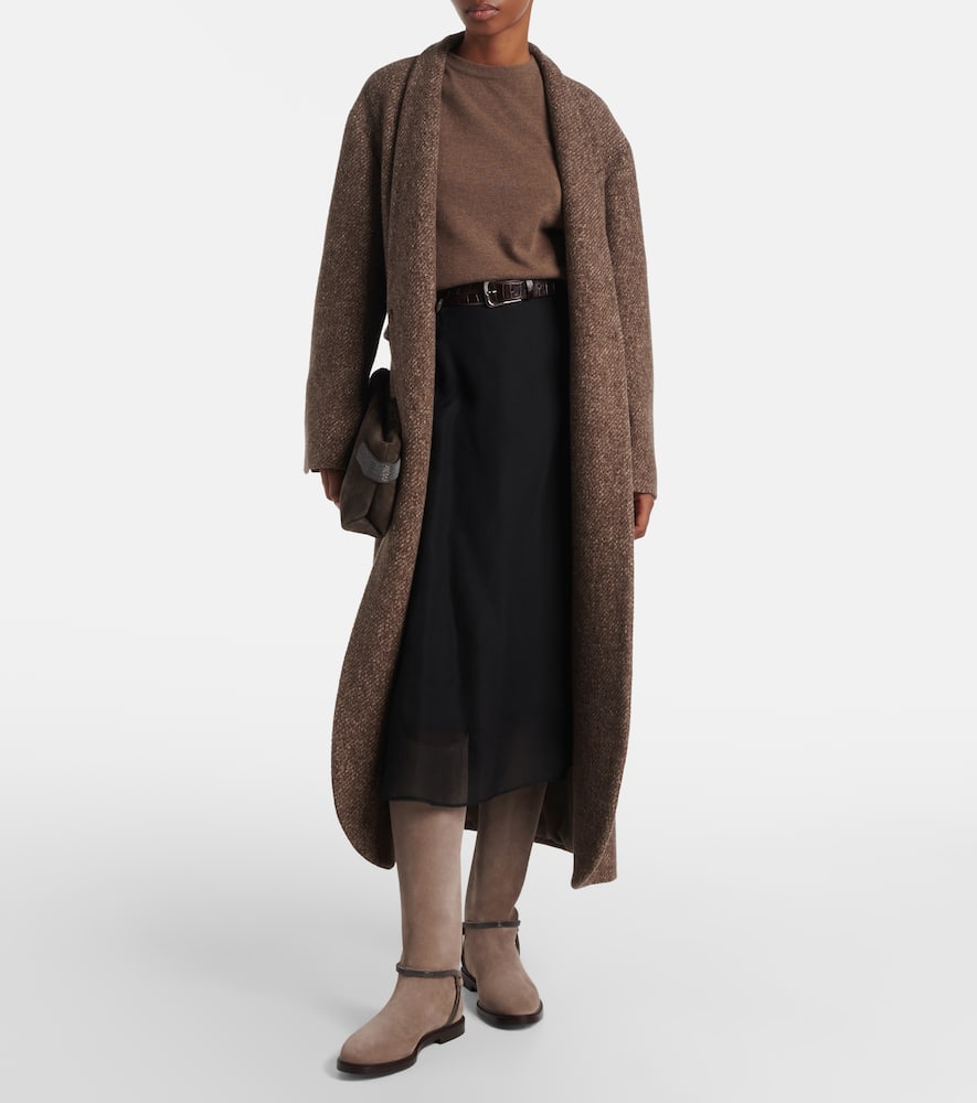 Monili suede knee-high boots