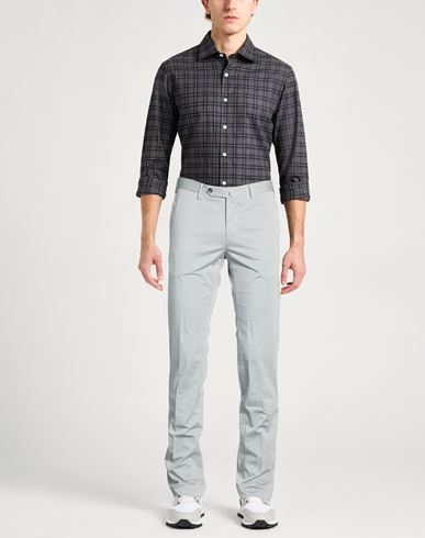 Man Pants Grey Size 34 Cotton, Elastane