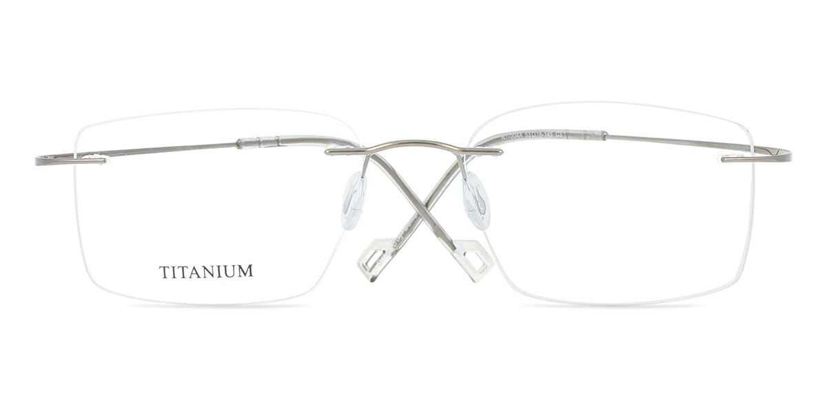Rectangle Rimless Titanium Men's Prescription Glasses Online Gold 53 - Free Lenses - Blue Light Block Available - SmartBuy Collection