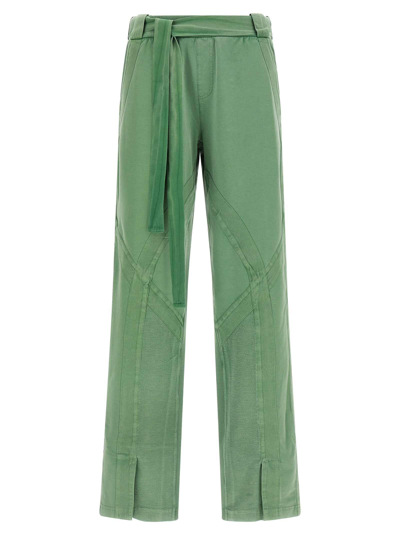 Trompe l'Oeil Cotton Trousers — Green