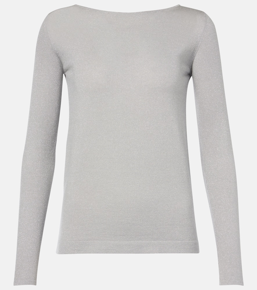 Sparkling cashmere and silk-blend sweater
