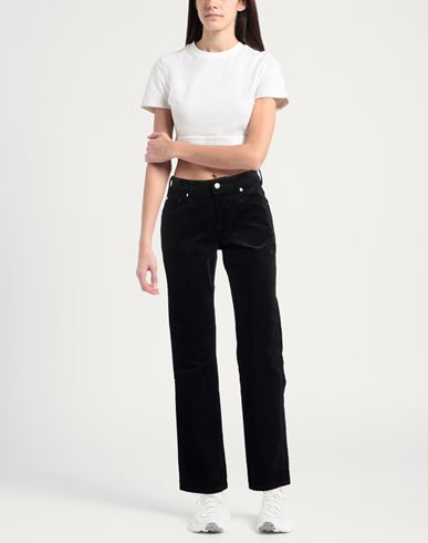 Woman Pants Black Size 24 Cotton, Modal, Polyester, Elastane