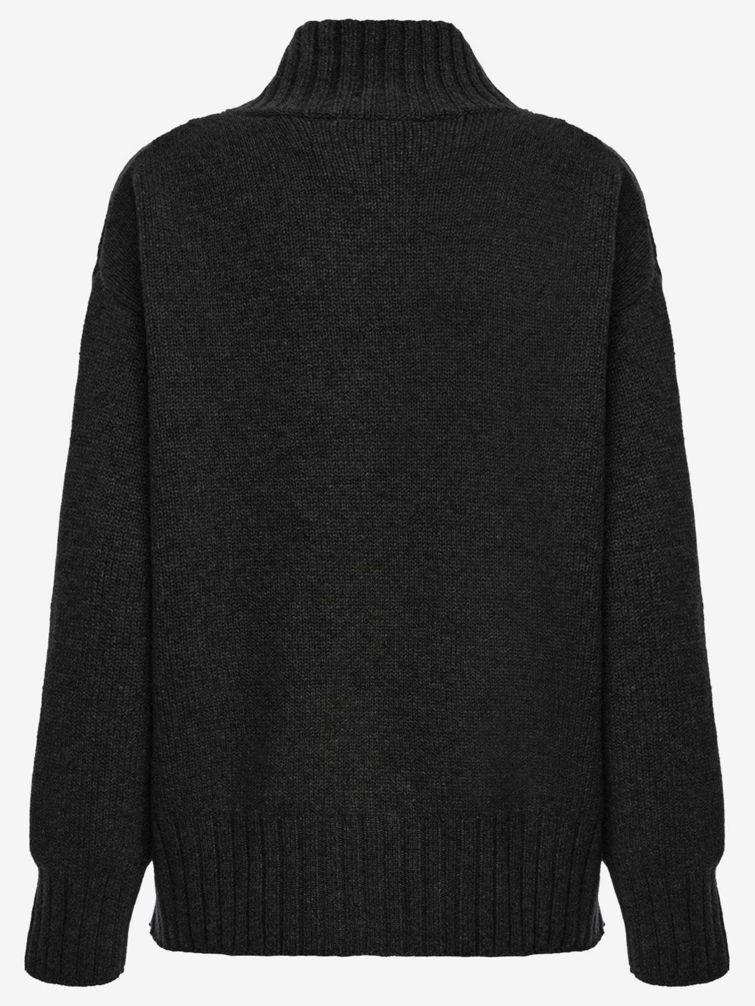 Cashmere Turtleneck Sweater — Black