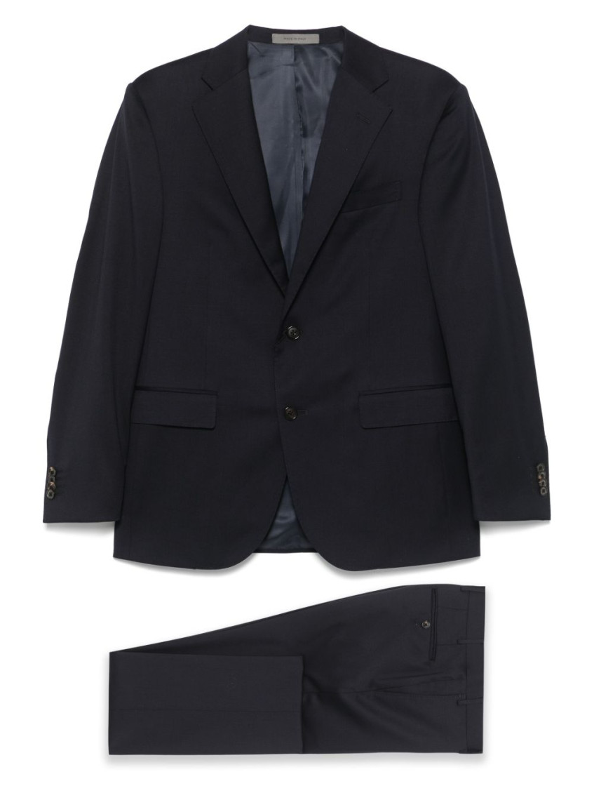 Navy Blue Single Breasted Suit