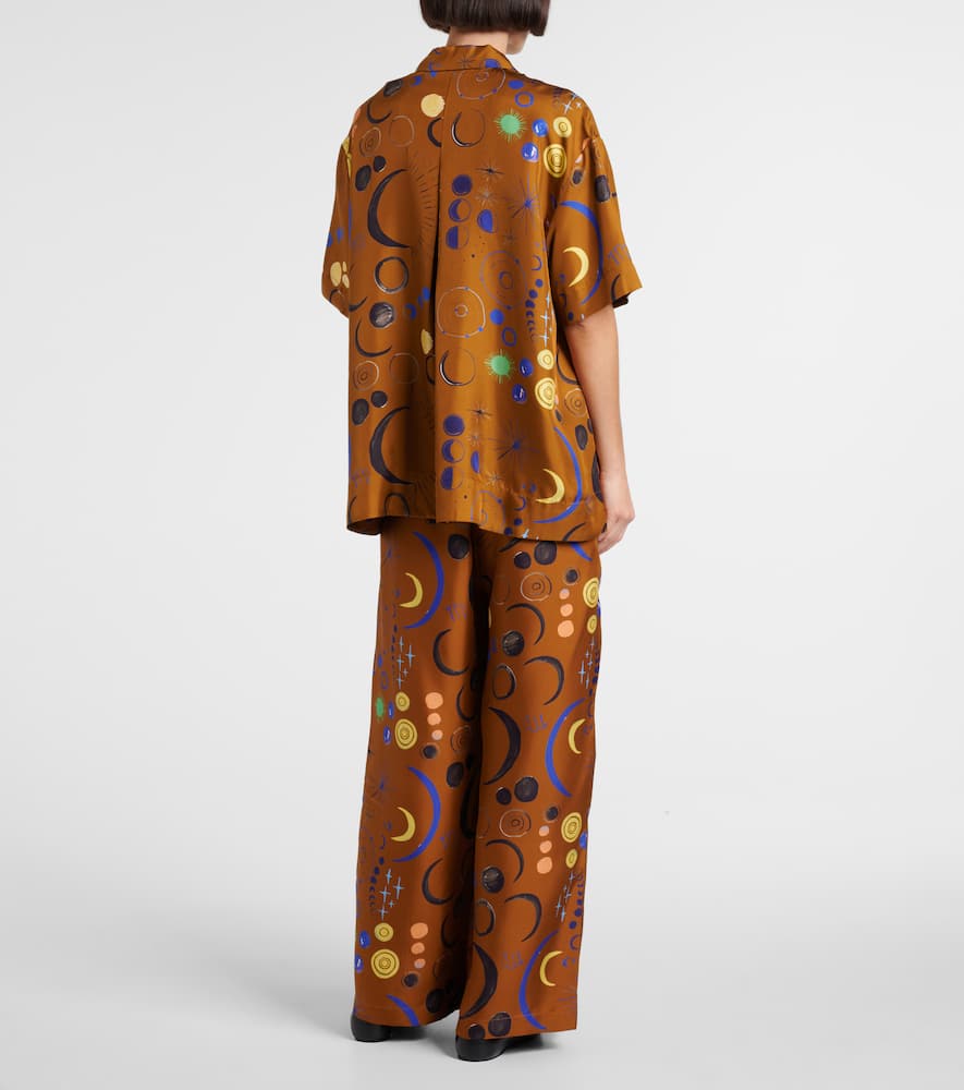 Montauk printed silk twill shirt