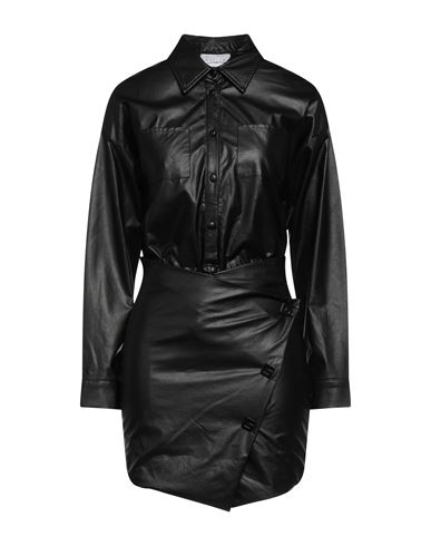 Woman Mini dress Black Size 8 Polyurethane