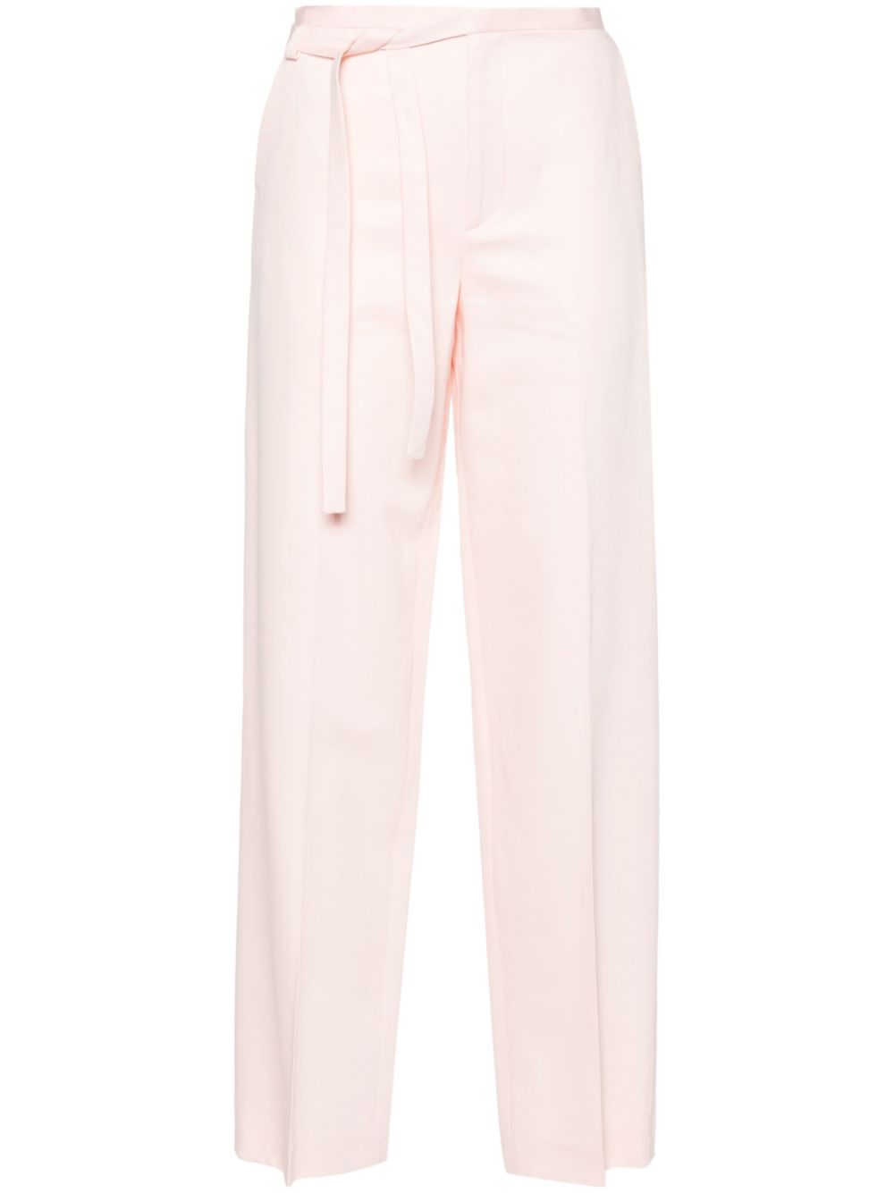 Belted straight-leg trousers - Pink