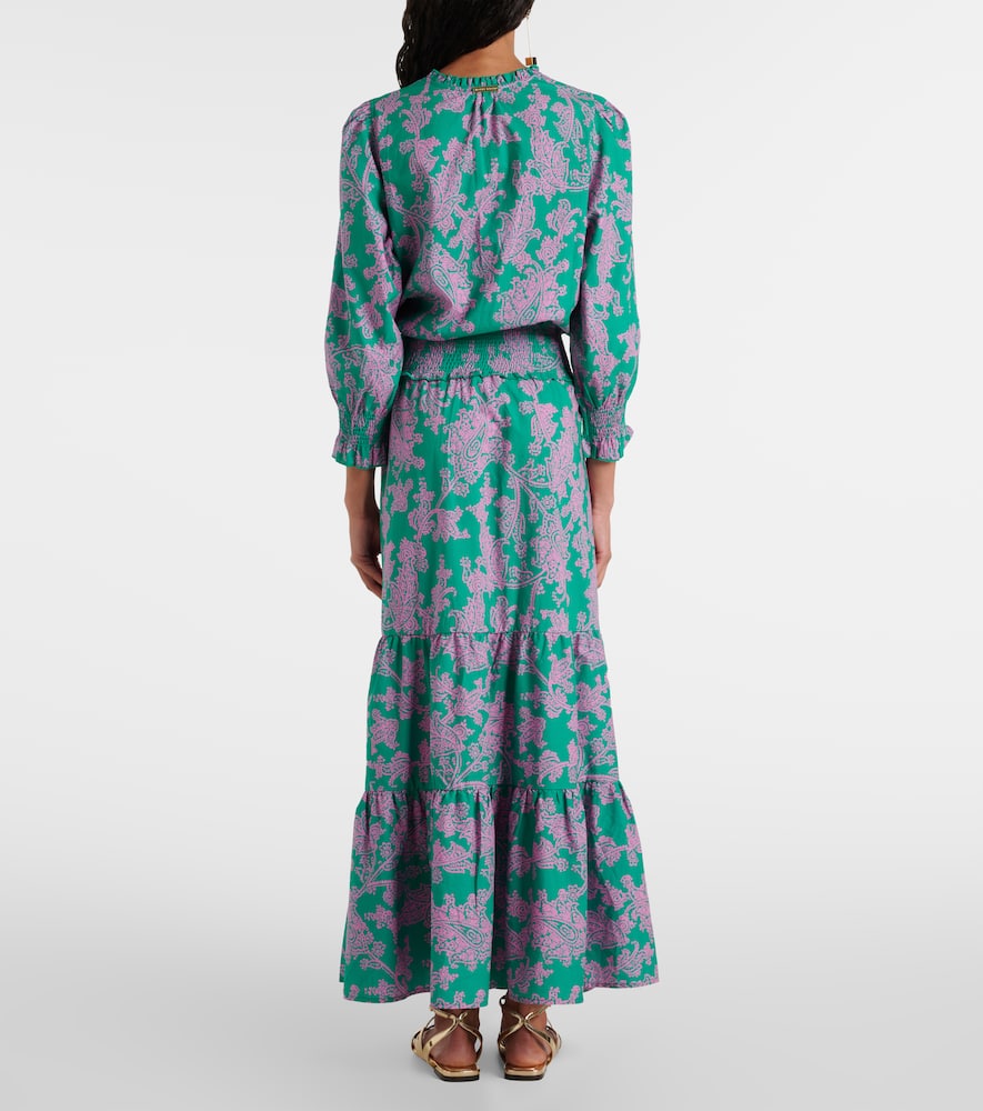 Santa Rosa paisley cotton-blend maxi dress