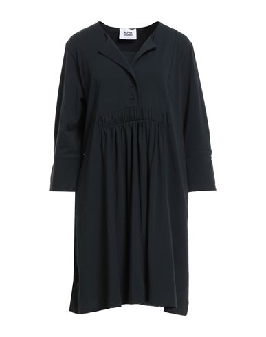 Woman Mini dress Midnight blue Size 8 Cotton, Elastane