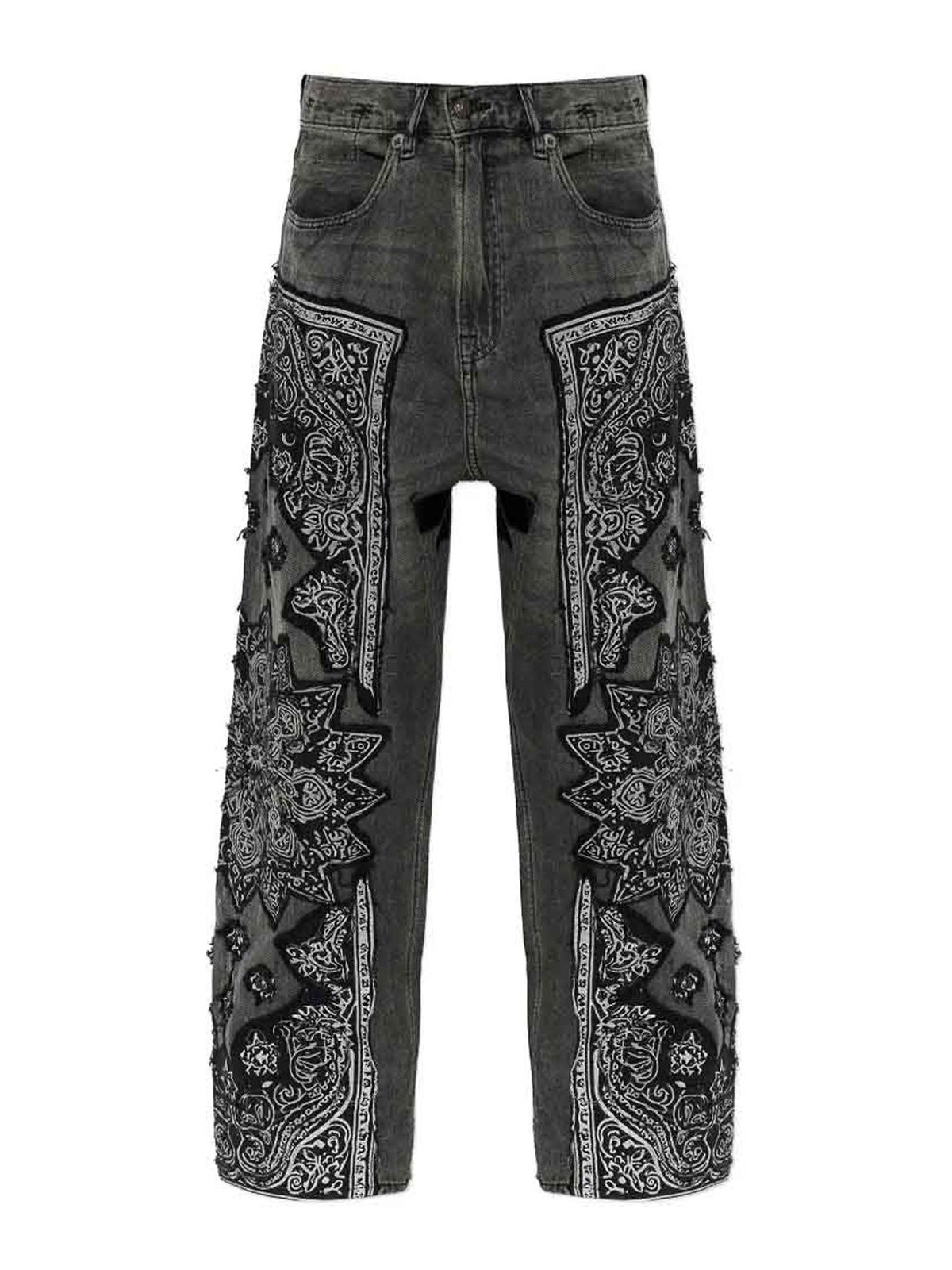 R 13 Jeans Bandana Black
