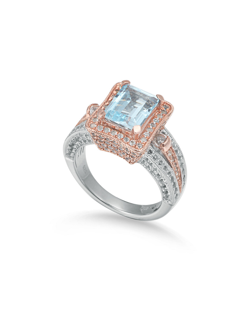 Two-Tone Silver 6.15 Ct. Tw. Gemstone Statement Ring