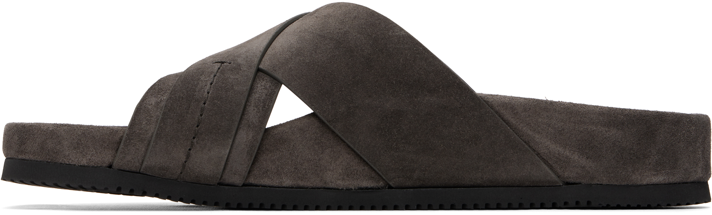 Gray Suede Wicklow Slides