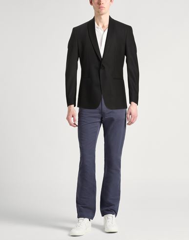 Man Blazer Black Size 38 Polyester, Elastane