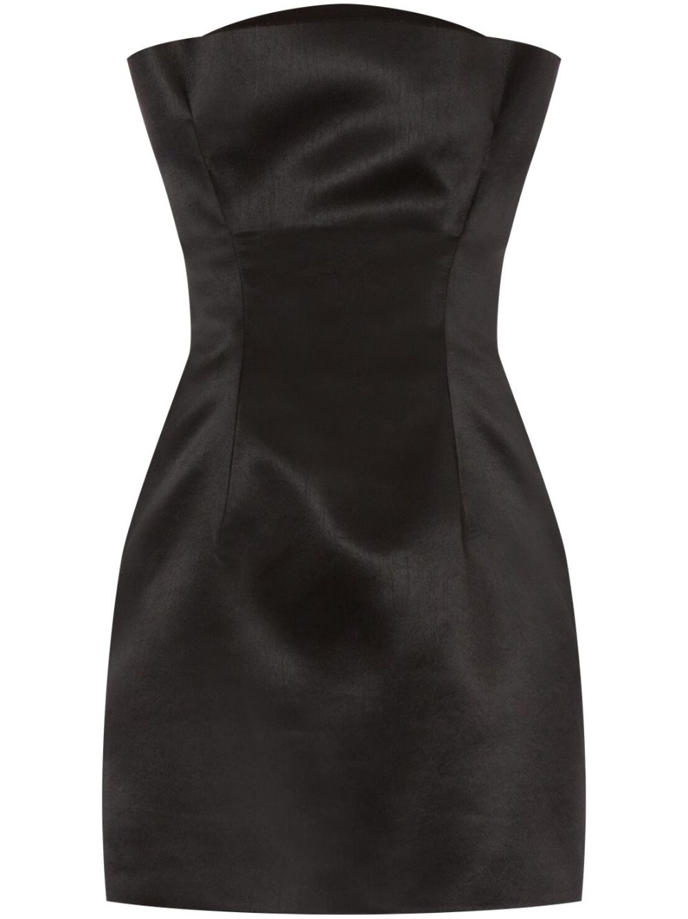 Satin mini dress - Black