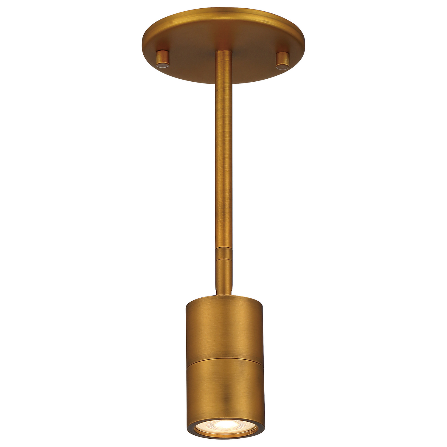 Antique Brushed Brass LED Wall Or Ceiling Spotlight from the Cafe Dual Mount Collection