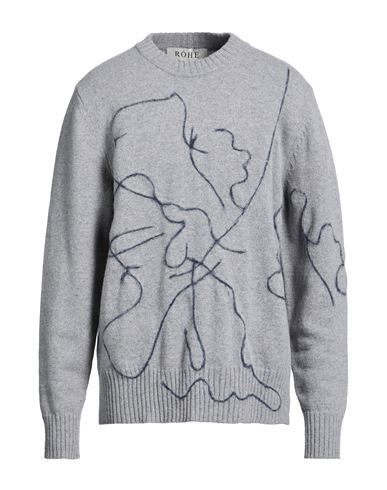 Róhe Man Sweater Grey Size L Wool, Cashmere
