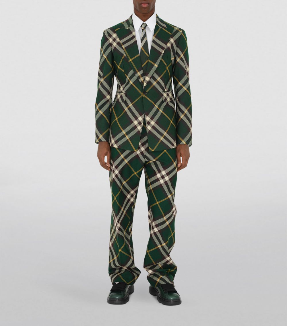 Wool Check Tailored Blazer