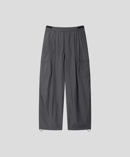 Essential Wide Cargo Parachute Pants Nylon