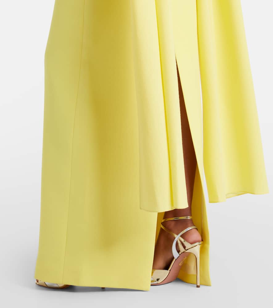 Zaira draped crêpe gown