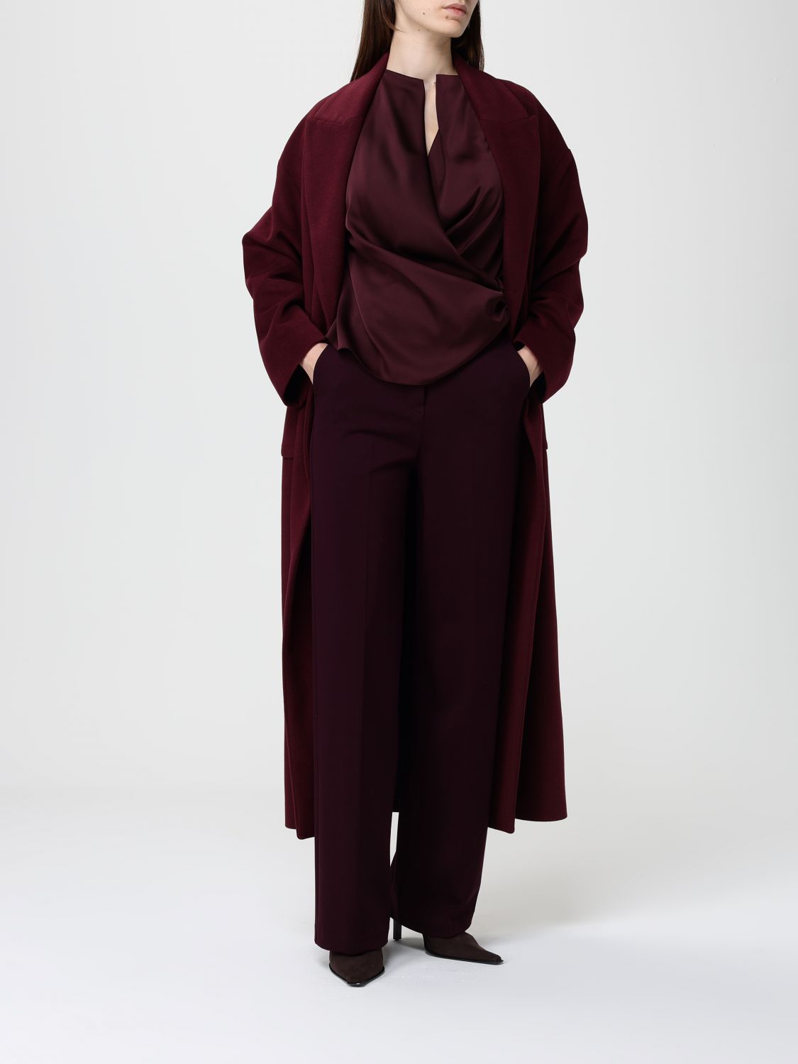 Pants Woman color Wine