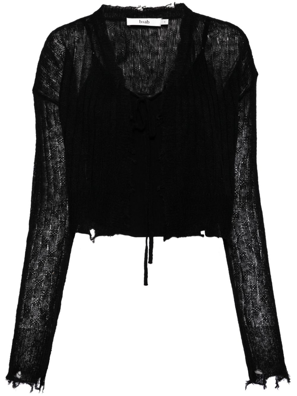 Cardigan and vest set - Black