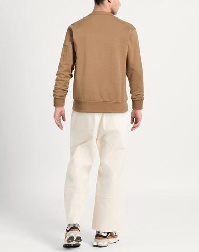 Man Sweatshirt Camel Size L Cotton